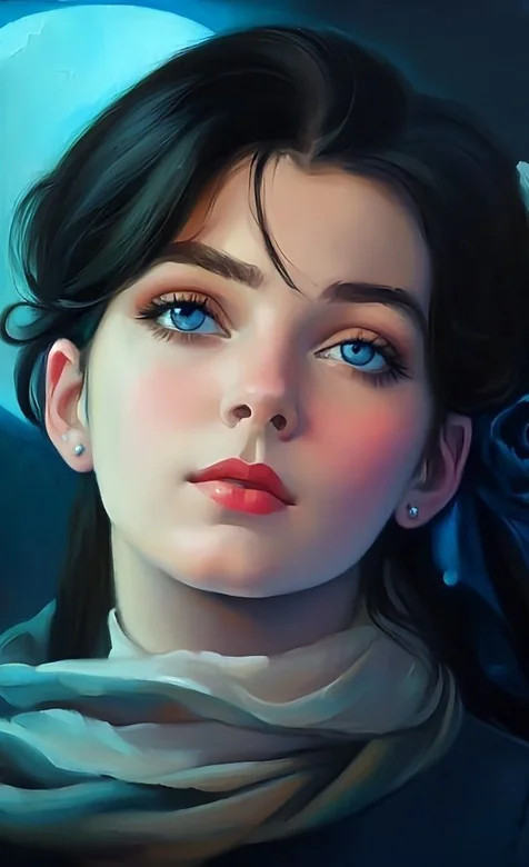 酷酷的短发大眼动漫少女头像手机壁纸