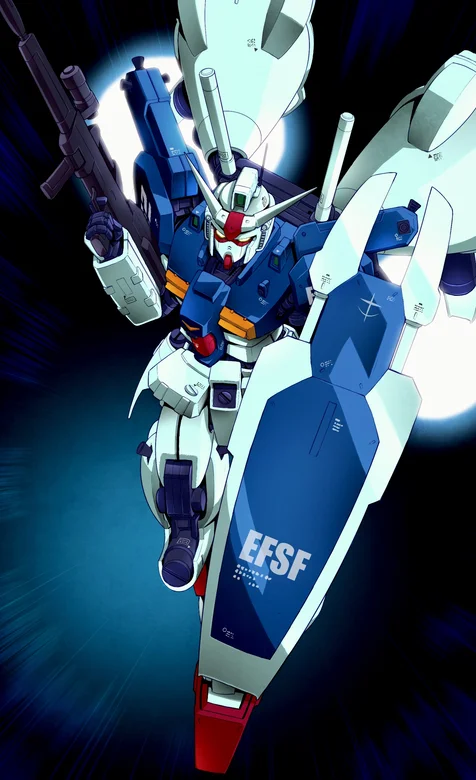 帅气的高达人物火焰喷射飞行的手机壁纸免费下载