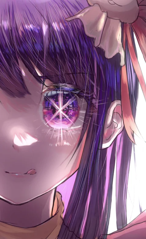 闪闪发光的砖石大眼睛动漫美女手机壁纸