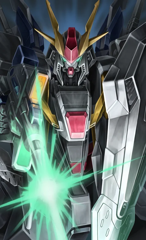 热门日漫机甲人物高达持枪射击的手机壁纸