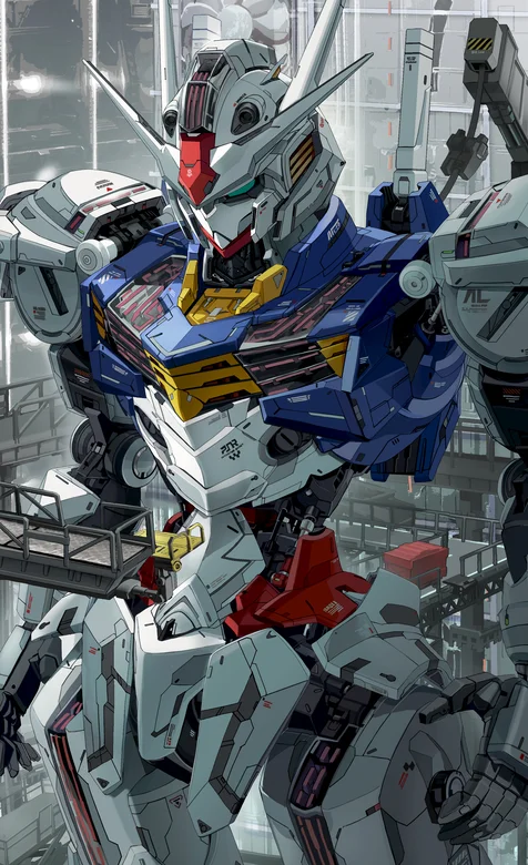 停在机库的霸气高达机甲高清4K手机壁纸