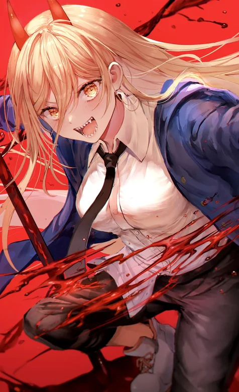 性感欧系动漫女人物吸血鬼插画手机壁纸