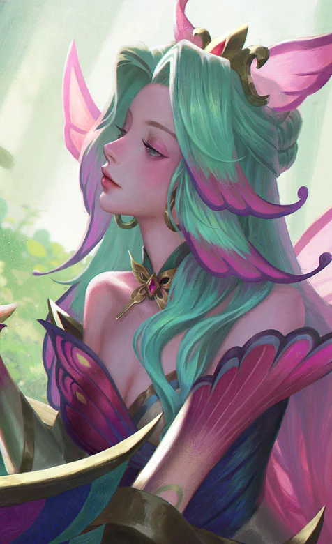 蝴蝶花瓣粉粉动漫花仙子小清新手机壁纸