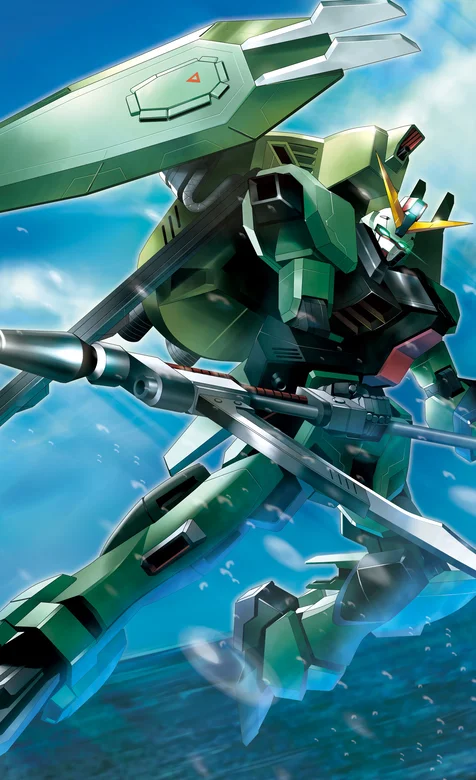 手拿死神镰刀、绿色机甲的高清帅海报手机壁纸