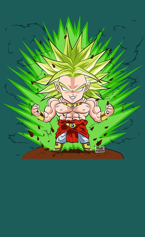 超级赛亚人，七龙珠，浑身发光，悟空变身卡通手机壁纸图片