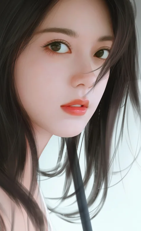 演员赵今麦超美手绘侧颜大眼红唇手机壁纸图片