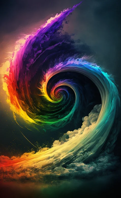 炫彩风暴云层科幻想象动漫手机壁纸图片