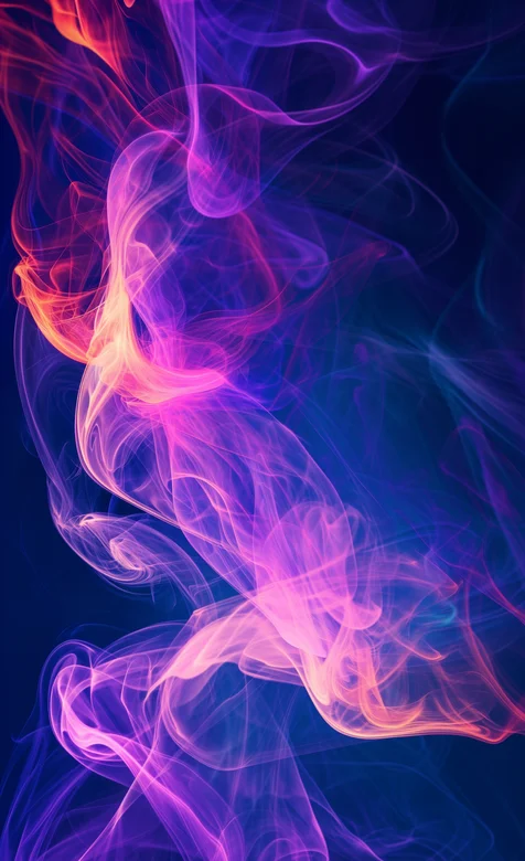 烟雾缭绕，光影照射下升腾的烟雾精美手机壁纸图片
