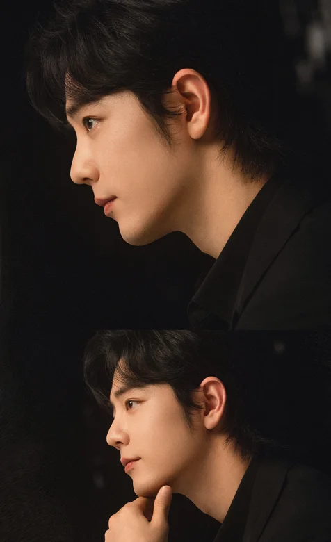 肖战帅气侧颜手机壁纸图片