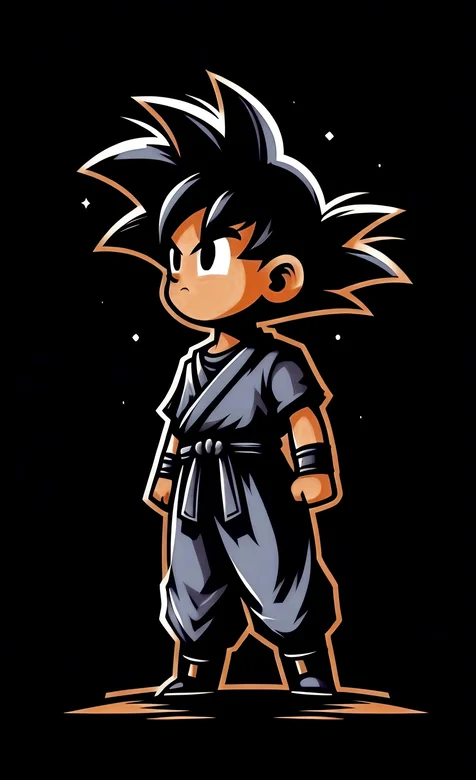 七龙珠悟空，小悟空可爱手机壁纸图片