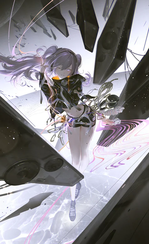 初音未来，紧身裤，初音手机壁纸图片