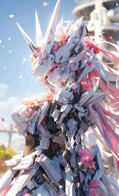 高达女孩，穿着机甲衣服的高达美女手机壁纸图片