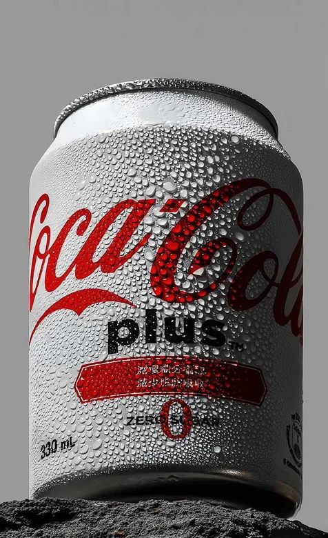 可口可乐 易拉罐 饮料 黑白手机壁纸图片