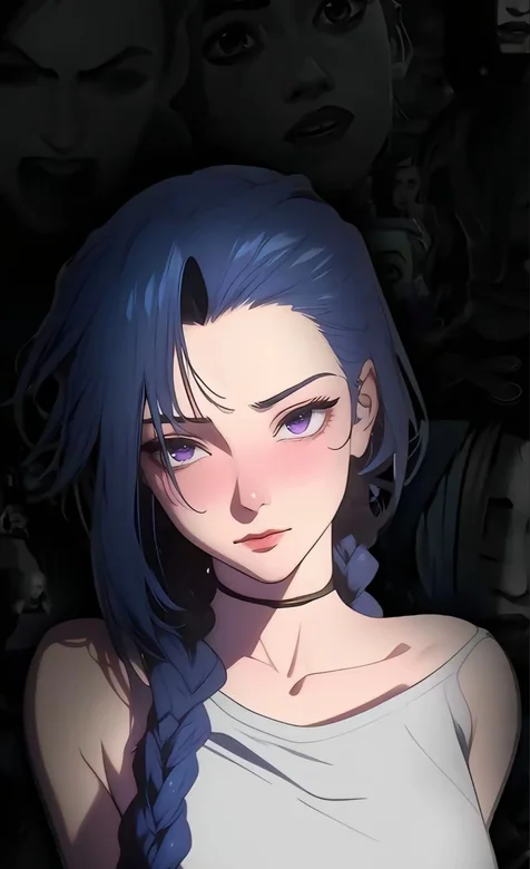 金克丝，穿着吊带背心的金克丝动漫美图手机壁纸