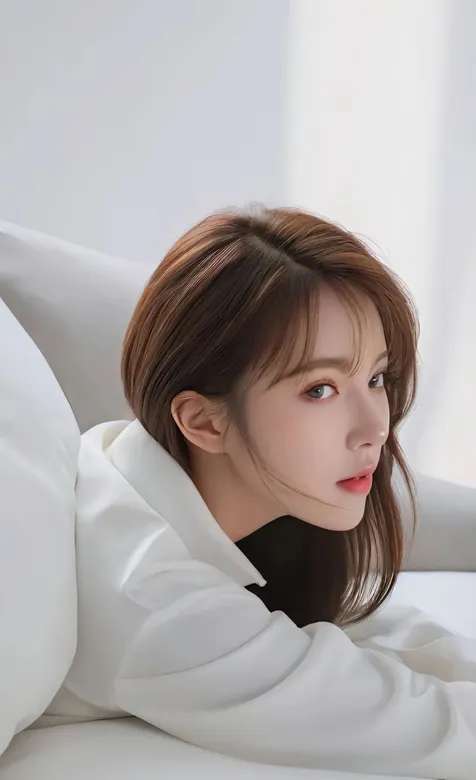 被窝里的漂亮御姐侧脸，侧颜私房手机壁纸图片