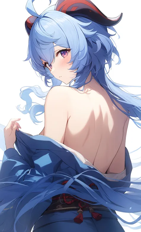 甘雨，脱衣，美背，原神人物甘雨美图手机壁纸