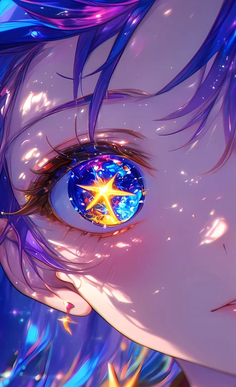 眼里有星星的动漫人物大眼睛手机壁纸图片