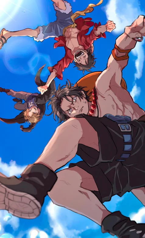 独特视觉，脚踩，跳跃 海贼王手机壁纸图片