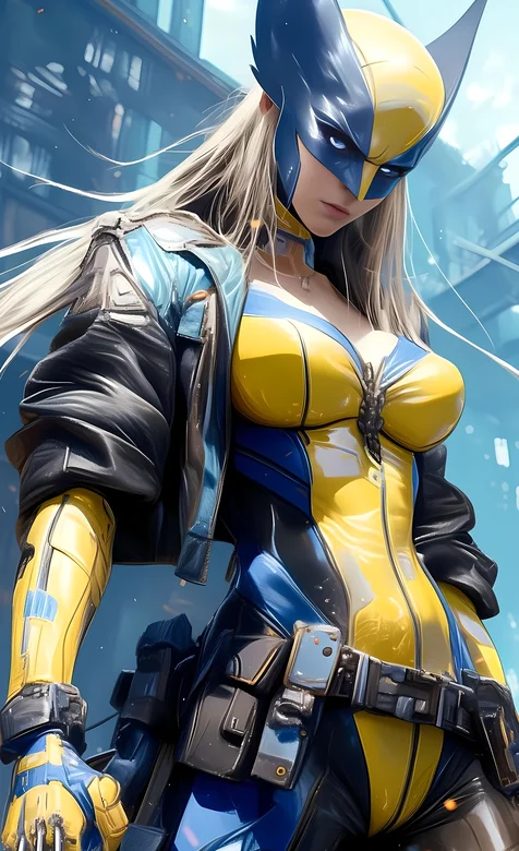 蝙蝠女，钢爪，性感蝙蝠女AI插画手机壁纸图片