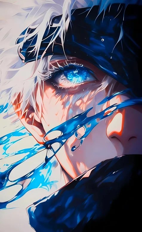 五条悟，《咒术回战》五条悟酷帅AI手机壁纸图片