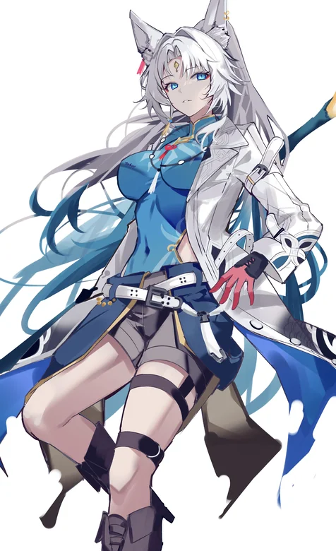 猫耳朵日系动漫少女简洁背景手机壁纸