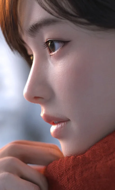 窗台下的性感美女手机壁纸