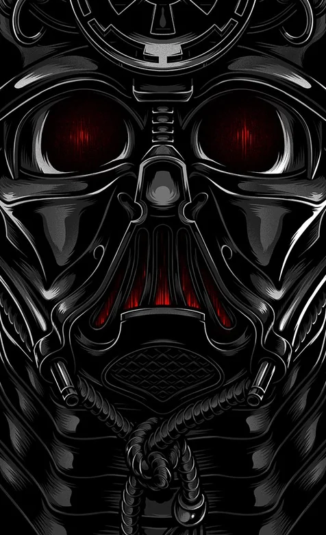 星战传奇人物，达斯・维达面具魅力壁纸