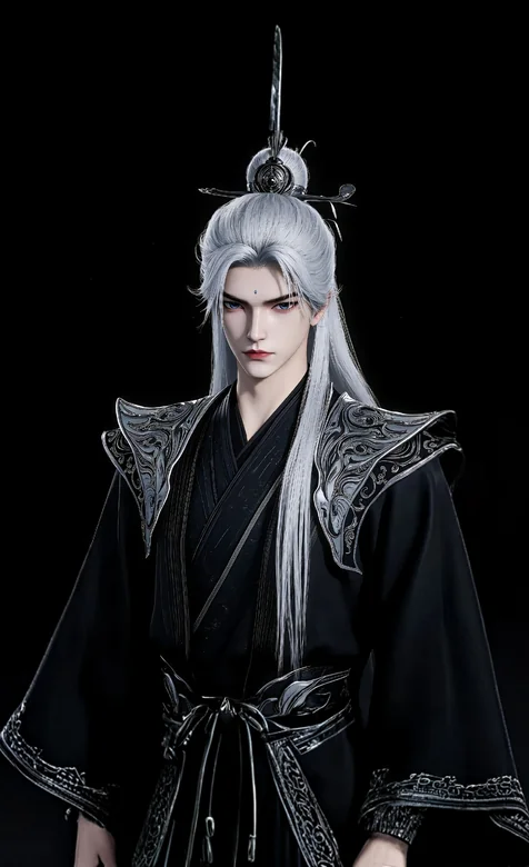 古风黑衣美男《仙逆》大帅哥王林壁纸 修仙动漫角色高清壁纸下载