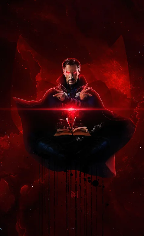 漫威奇异博士暗黑魔幻风壁纸 红芒魔法主题高清下载