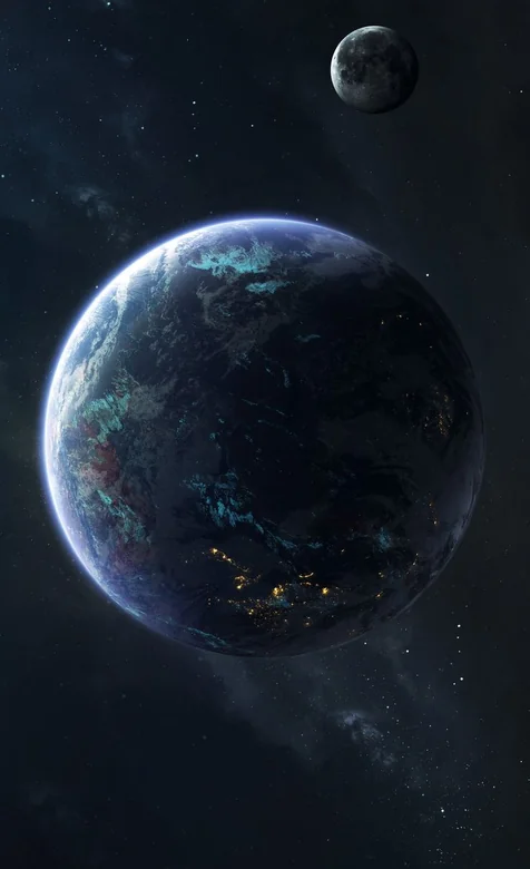 《宇宙星球与卫星高清壁纸 星际太空地球月亮 4K 壁纸下载》