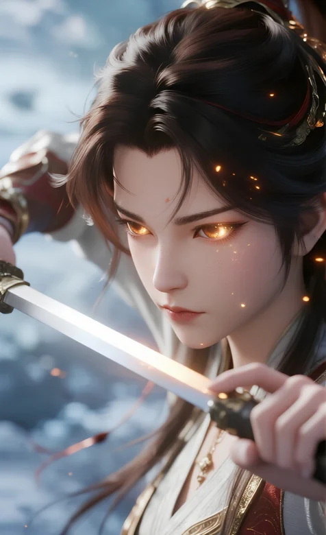 国风剑侠红颜 金眸执剑仙侠风超精致手机壁纸