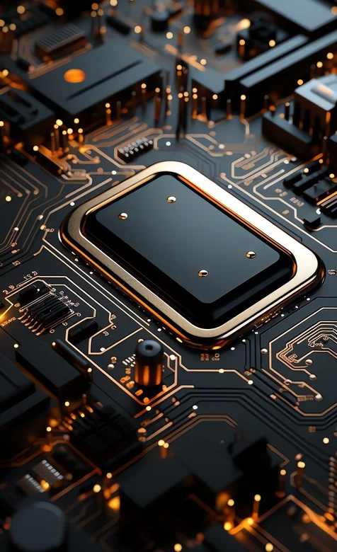 黑金电路板 芯片科技感特写壁纸