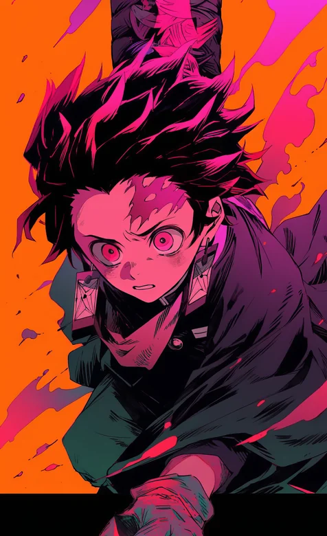 鬼灭之刃炭治郎火之呼吸动漫手机壁纸