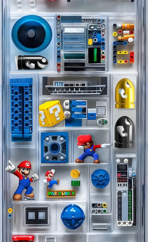 乐高超级马里奥角色积木零件收纳盒