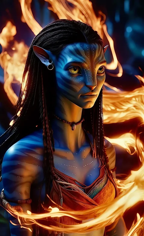 阿凡达潘多拉纳美人妮特丽火焰造型超清手机壁纸
