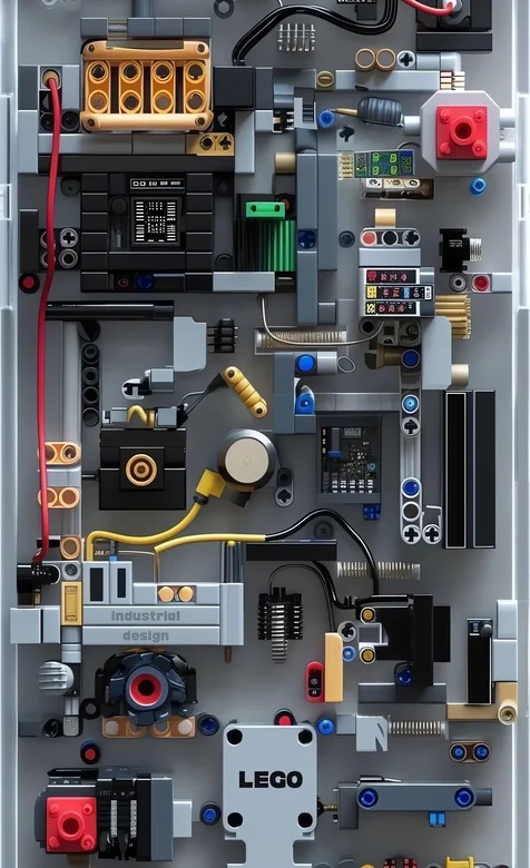 LEGO机械零件精密结构创意设计图