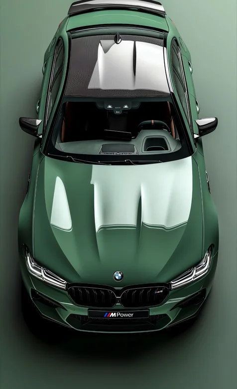 宝马M Power绿色轿跑高清俯视图