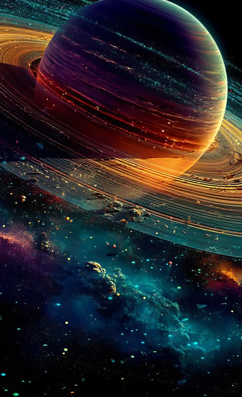 梦幻星际土星光环宇宙星空高清图