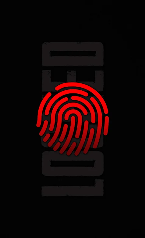 科技感红色指纹识别抽象动态壁纸