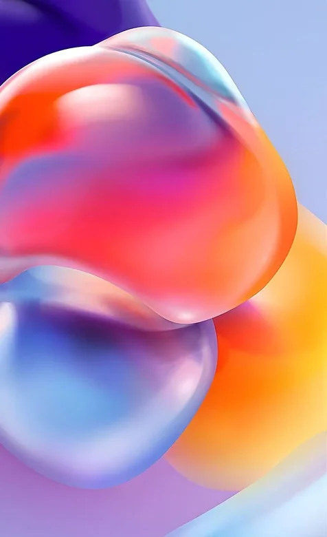 渐变流体彩泡艺术壁纸