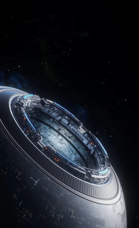 太空环形空间站 星际科幻探索场景