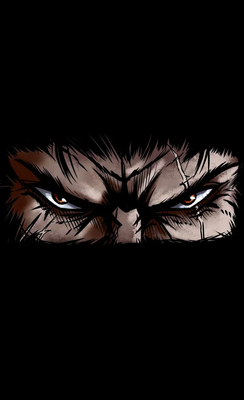 暗黑风锐利眼神动漫人物插画