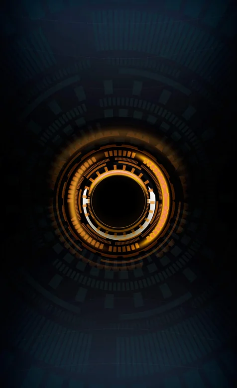 未来科技发光环形隧道抽象背景