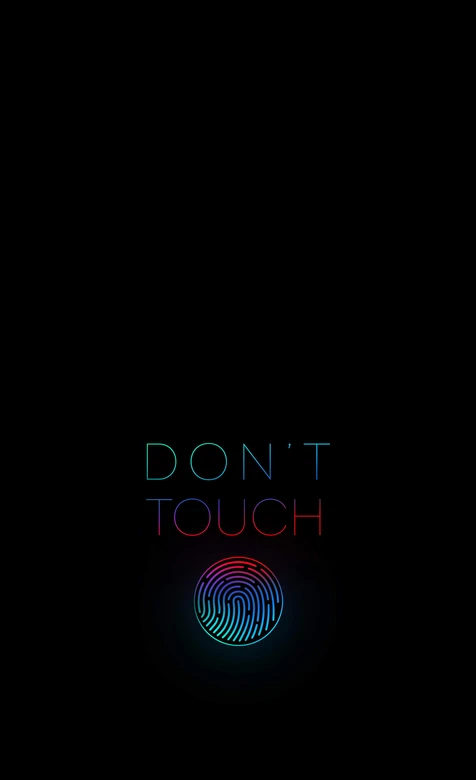 “DON’T TOUCH”霓虹指纹赛博警示壁纸