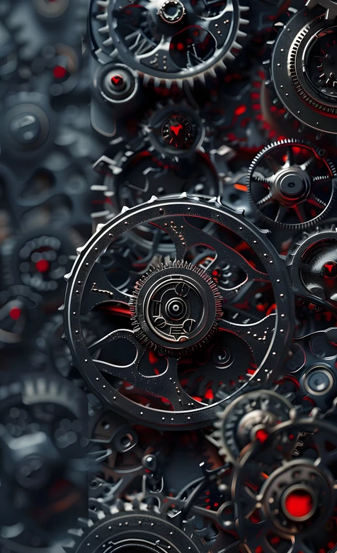 赛博朋克机械齿轮科技特写