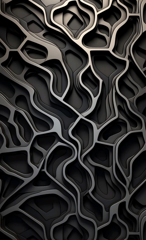 3D抽象几何黑色立体纹理艺术背景