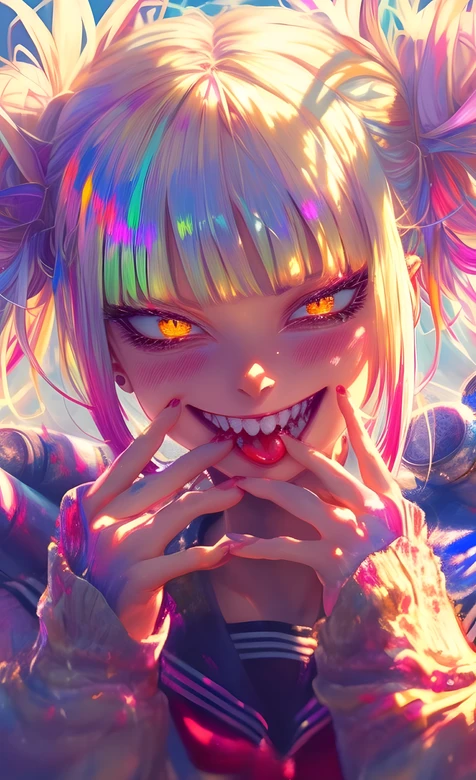 我的英雄学院 渡我被身子 双马尾炫彩插画