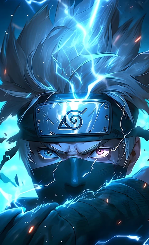 火影忍者 旗木卡卡西 雷遁写轮眼特写