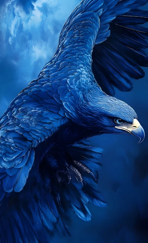 湛蓝雄鹰振翅翱翔 云海苍穹自然奇景