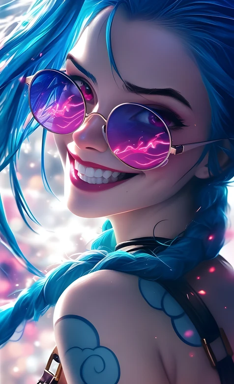 英雄联盟金克丝赛博朋克潮流插画